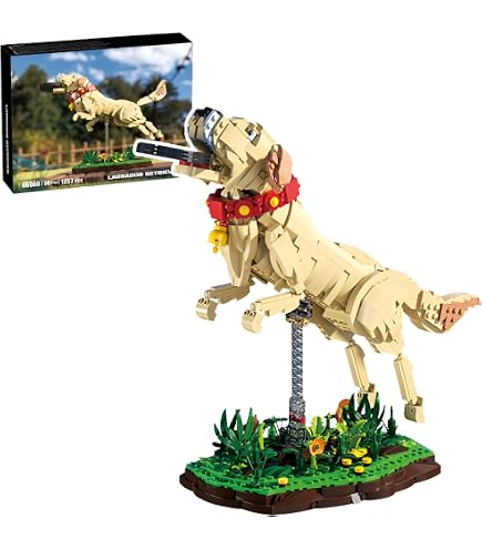 JEKCA Set Costruzioni Animali Per Adulti E Ragazzi – Labrador Retriever 01S-M04, Oltre 770 Pezzi, Sistema Di Blocchi Brevettato, Modellismo 3D