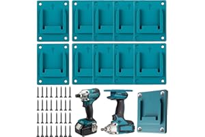 BORDEAG Supporti Per Batteria Makita,10 Pezzi 18 V Supporto Per Attrezzi Per Makita Con 40 Viti,Supports De Batterie Per Makita,Batteria Stoccaggio Rack Per Riporre Gli Attrezzi A Parete