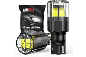 Cenmoll 955 W16W Bulb White, 3200LM Super Bright 12V-24V Build-in Load Resistor 955 921 912 906 904 T15 W16W LED Bulb CANBUS Error Free Replacement for Backup Light Reverse Lights, 2 Pack