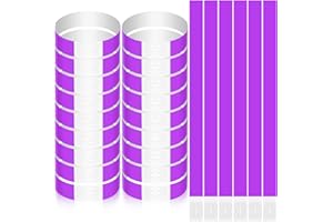 Harrycle 600 Piezas Pulseras Festivas Pulseras de Entrada Impermeables Banda de Muñeca de Evento Ligeras Papier Kontrollbänder für Veranstaltungen para Fiestas Discotecas Parques Acuáticos(Púrpura)
