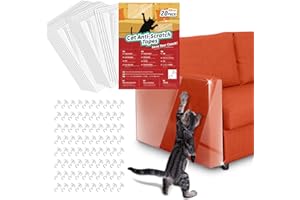 Lewondr Protezione Divano Graffi Gatto, 20 Pezzi Pellicola Antigraffio Gatto Trasparenti in PVC, Protegge i Divani e Vari Mobili, Tiragraffi per Gatti, (4)43x15cm + (8)43x23cm + (8)43x30cm + 80 Perni