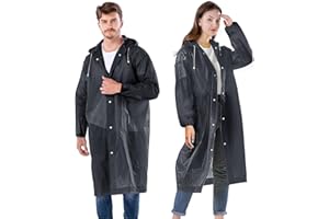 AOKITO Poncho Antipioggia per Donna e Uomo - Impermeabile Riutilizzabile Impermeabile, Mantella Antipioggia in Materiale EVA Traspirante per Escursionismo, Ciclismo, Campeggio e Viaggi