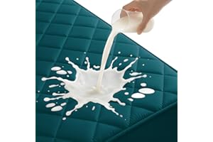 ‎YSTELLAA YSTELLAA Matratzenschoner Wasserdicht 90x200cm, Weiche Matratzenbezug Atmungsaktive, Mattress Protector Anti-Milben, Matratzenschutz Für Matratzen Topper Bis 30cm, Dunkelgrün