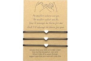 LUODAN 3 pezzi Braccialetti Amicizia Braccialetti Da Coppia Di Amicizia A Lunga Distanza Promesse Braccialetti Uguali Per Le Signore Pairs Migliori Amici Madre Figlia