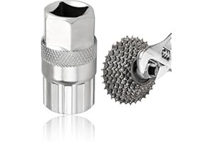 NAZAZ Rimozione Ruota Libera Estrattore Cassetta Corona Ruote Libere Bici, Movimento Centrale Bici,Chiave Rockshox, Rimozione, Compatibile con Shimano,Sram,Sunrace,6,7,8,9,1011 Velocità, 20×44.8mm