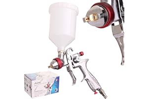 Auarita HVLP H-887P Pistolet pulvérisateur à Technologie Buse de 2,5 mm Durable Capacité de 600 ML pour la Peinture Trois Modes de réglage Très Efficace Bon pour Les matériaux Lourds
