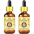 Deve Herbes Pure Chaulmoogra Oil (Hydnocarpus wightiana) with Glass Dropper | Cold Pressed | Natural | Undiluted | For Diluting Essential Oils | For Skin & Massage | Men & Women | 100ml X 2