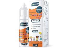 PROHEALTH Certified Preservative-Free Vegan Vitamin D3 Drops for Infants & Children - Sugar-Free, All-Natural, NHS Approved (2-Month Supply)