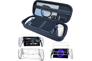 GAMSURFING Tasche Zubehör für Playstation Portal - Tragetasche für PS5 Portal und PC Hartschalenkoffer mit 2 Bildschirmschutzgläsern, 4 Daumengriffen, PS Portal Zubehör Bundle