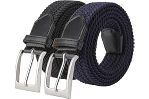 Fairwin Cintura elastica intrecciata e tessuta per jeans e pantaloni per unisex per uomo