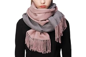 RIIQIICHY Cachemira Invierno Reversible Bufanda Pashmina Chal Mantón para Mujeres Más Grueso Cálida Grande Larga