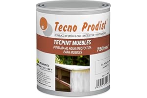 TECPINT MUEBLES de Tecno Prodist - 750 ml (Blanco Roto) Pintura a la Tiza - Ideal para pintar Muebles - Pintura al Agua - Calidad Profesional - Fácil de aplicar