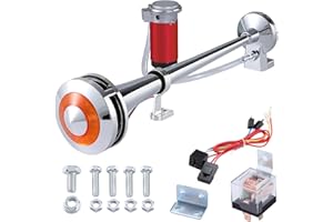 RUPSE 150DB Air Horn, Car Horn with Light, Super Loud Train Horn, Air Horn 12v with Compressor, Airhorn for All 12 V Vehicles and Motorcycles