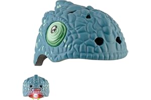 Casco de Bicicleta para niño Crazy Safety | Casco de Bici para niño de 2 a 7 años para Skate, Bicicleta, Patinete, monopatin| Casco de Animal 3D Ligero y Ajustable 49-55 cm (Tigre Naranja)