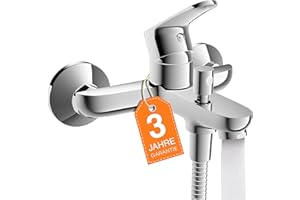 EISL Badewannenarmatur CLAUDIO, Mischbatterie Chrom mit Brauseanschluss, Wasserhahn Badewanne mit Umsteller zwischen Wanneneinlauf und Brause, Einhebelmischer NI023CALCR