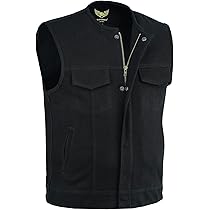 Gilet Motociclista In Pelle Di Bufalo Leatherick - Stile Tattico Con 7 Tasche Uomo - Foto 3