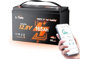 LiTime 12V 165Ah Dubbel Användning Lithium Batteri för Båtar och Husbilar