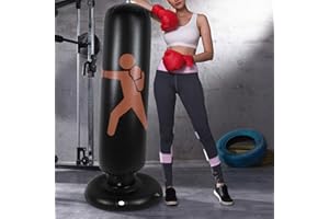 EBTOOLS para Columna De Boxeo Inflable Saco De Boxeo De Pie Saco De Boxeo De Pie Saco De Boxeo Inflable para Adultos, 160 Cm De Altura PVC Fitness Hit Sandbag Adultos Niños Columna Go