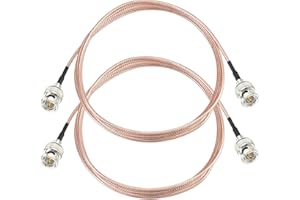 Superbat Kabel 3G SDI 1,8 m BNC 75 omów do kamer, monitora, nagrywarki wideo BMCC, przedłużacz wideo obsługuje HD-SDI 3G-SDI 4K SDI Video Jumper 2 szt