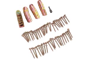 Phefop 50st Vävda Trådstaket Naglar, Förtjockad Kolstål Zinkpläterad Staket Snags återanvändbara Tunga Fixeringsskruv Naglar med Hex Socket Skiftnyckel för Reparation Av Staket