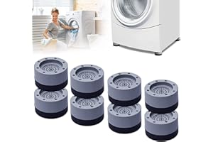 SAMSYOKI 8 Stück Waschmaschine Fußpolster,Universal Schwingungsdämpfer Anti Vibration Waschmaschine Füße Pad Gummi Antivibrationsmatte für Waschmaschine/Trockner/Möbel