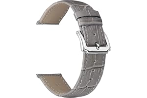 BINLUN Cinturini per Orologio in Pelle a Sgancio Rapido Cinturino in Cuoio di Ricambio Cinturino Orologio in Alligatore per Uomo e Donna 10mm-24mm con 10 Colori