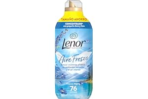 Lenor Aire Fresco Suavizante Para Ropa Frescor Alpino 76 Lavados, 1.064L, Frescor Resistente Al Secar En Ambientes Húmedos O Al Sol Intenso