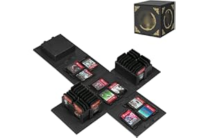 KAKBRT Boîte de Rangement pour Cartes de Jeu Switch Game Card,Peut contenir jusqu'à 41 Jeux Système de Rangement de Protection Organisateur de Cartes de Jeu Étui Rigide (Z Noir)