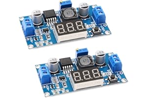 APKLVSR 2 x Step Down Converter, LM-2596 DC-DC Buck Converter Module for 4-40V to 3.3-24V with 3-Digit Digital Display, Power Supply Down Module