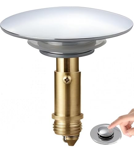 Bonde De Lavabo Noir Sans Trop Plein, Bonde De Lavabo Pop Up Universel