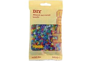 Hama Sacchetto di Perline | Circa 1000 Perline Midi Fuse | Decorazione a Mosaico Arti e Mestieri per Bambini creativi dai 5 Anni in su | Mix 54