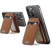 ESR HaloLock Vegan Deri C&uuml;zdan Standı, MagSafe C&uuml;zdan ve Ayarlanabilir Stand, iPhone 14/14 Plus/14 Pro/14 Pro Max ve 13/12 Se