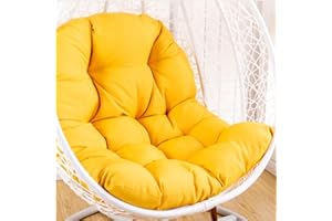 YUWANGG Cuscino per sedia a forma di uovo,Cuscino per poltrona sospesa,cuscino per sedia in rattan,cuscino integrato,Varie opzioni di colore,Adatto per giardini esterni, altalene interne, divani（120*80cm）