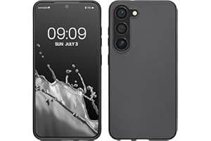 kwmobile Funda para Samsung Galaxy S23 Carcasa - Case TPU y Silicona Ultrafino - Antigolpes con Bordes elevados - Apto Carga inalámbrica - Gris Metalizado