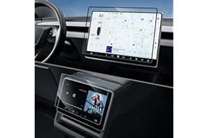 LANTU 2 Sztuki Folii Ochronnych do Tesla Model Y 2025 i Model 3 2024-2025, Wyświetlacz 15.4" i Tylny Wyświetlacz 8", Szkło Hartowane 9H Antyodblaskowe i Odporne na Odciski Palców Akcesoria Tesla