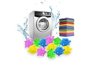 AOOGON 12 Stück Wiederverwendbare Waschball, Tierhaarentferner Waschmaschine, Fusselbälle Trocknerbälle Tierhaare Waschbälle für Waschmaschine, Katzenhaarentferner