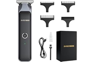 Barberboss Beard Trimmer Men Cordless Hair Clippers Men, Men Haircut Clippers, Hair Trimmer Men with 4 Guide Combs, Mens Grooming Kits QR-2071