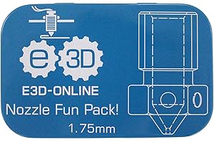 Genuine E3D Nozzle Fun Pack 0.25mm, 0.3mm, 0.35mm, 0.5mm, 0.6mm, 0.8mm Brass Nozzles for V6 HotEnd 3D Printer (1.75mm)