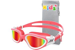 ZIONOR G1MINI Gafas de natación para niños, polarizadas, cómodas, antiniebla, protección UV, gafas de natación para niñas y niños (años 3-14)