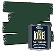 THE ONE Paint & Primer: Multi Surface Paint, Cabinet Paint, Front Door, Walls, Bathroom, Kitchen, Tile Paint Quick Drying Paint for Interior/Exterior (Green Satin, 250ml.)