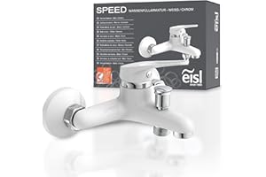 EISL NI023SCR-W SPEED bateria wannowa z mieszaczem do wanny, jednouchwytowa bateria do wanny z przełącznikiem, bateria do wanny, biała, 12,7 x 17,8 x 8,6 cm; 800 g