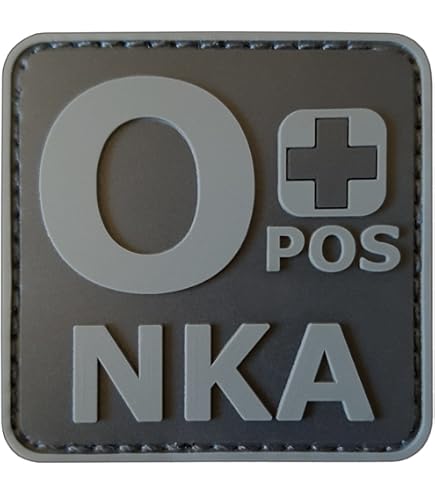Lot 2 Patchs Réfléchissants O+ POS Positive Medic EMT - Découpe Laser, Velcro, Tactique Militaire
