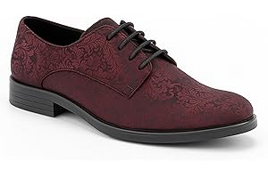 SIRRI Chaussures Oxford à Motif Cachemire pour garçons, Chaussures Formelles à Lacets pour Bal de Mariage