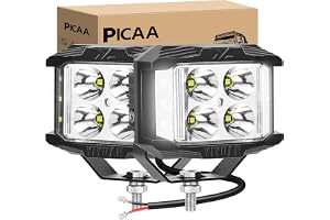 PICAA LED-arbetsstrålkastare, 2 st 4 tum 35 W vit LED-strålkastare