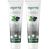 Agarta Natural Coconut Extract Activated Carbon Fluoride-Free Toothpaste 100 ml x 2 Pieces