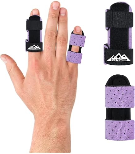 6 Stecche Per Dita (binari) Colorate - Regolabili Con Velcro, Flessibili, In Gomma E Cotone - Proteggono E Supportano Dita Rotte, Slogate O Gonfie - 3