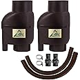 AMUR Rainwater Diverter Kit with Downpipe Filter and Accessories - Round, Brown - Polypropylene (PP), Stainless Steel - For Roof Areas Up to 80m2 - Self-Cleaning, Over 90% Efficiency