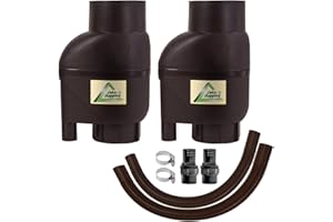 AMUR FILTRO AQUA PIOVANA FILTRO PLUVIALE T33 (x2) FILTRO PER ACQUA PIOVANA FILTRO PER GRONDAIA kit di 2 pz. in rame-marrone INSTALLAZIONE UNIVERSALE in tubo 50-110mm LA MIGLIORE EFFICIENZA DI FILTRAGGIO