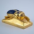 Konouz Handmade Scarab Statue - Authentic Polyester & Gypsum, 200 grams, Gold, Polyester, Quintessence of Wellbeing, Majestic Centerpiece for Shelf & Desk, 1070102020002