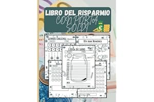 Libro Del Risparmio Con Porta Soldi: denaro challenge, Diario di monitoraggio del risparmio soldi | Da | €90, €100, €250, €350, €500, ... €19.500 , Divertimento e sfide diverse 92 Pagine